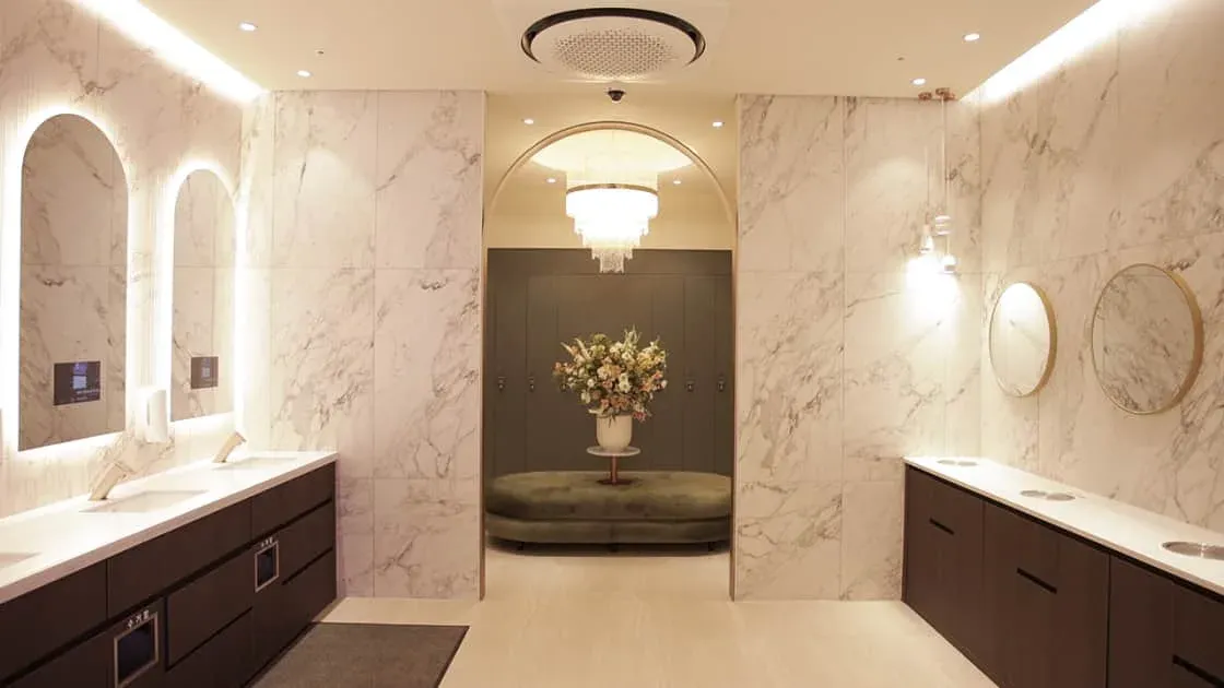 Restroom and lockers